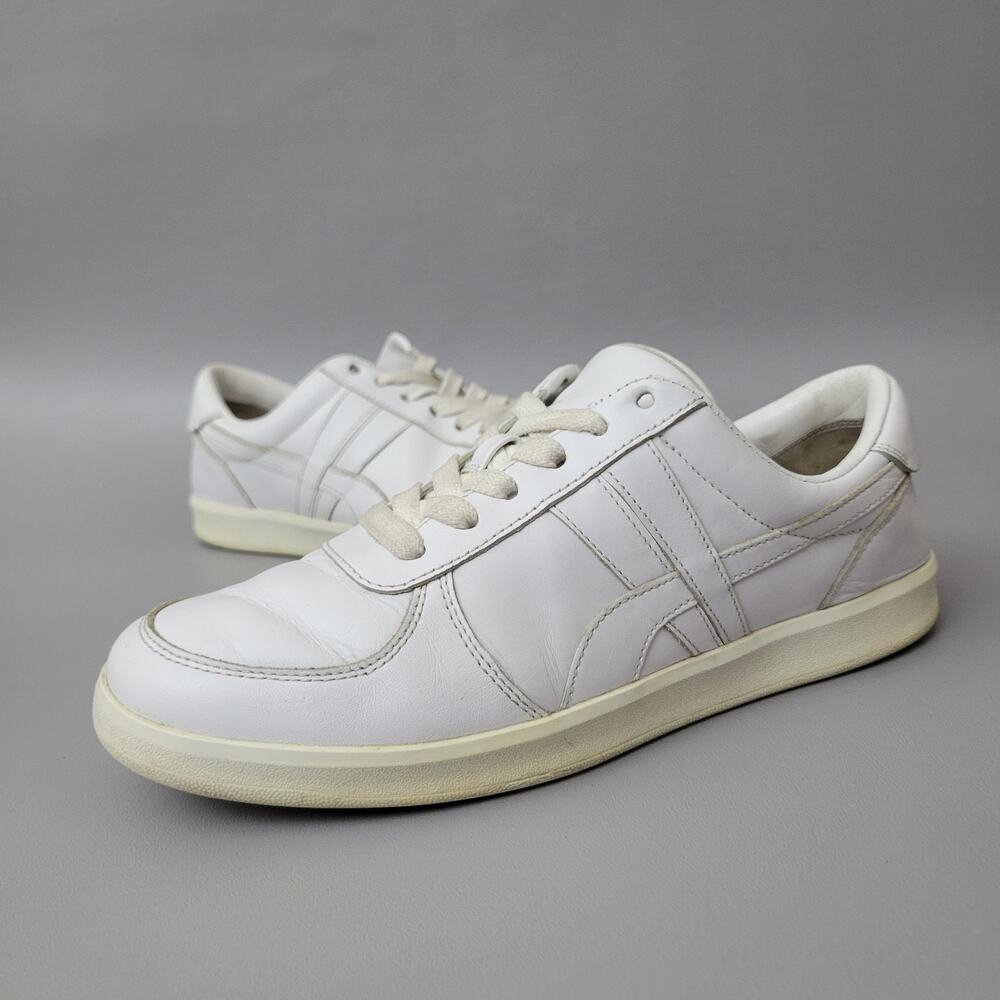 Tory Burch Hank Court All White Sneakers in 8.5 Leather Upper Lace Up